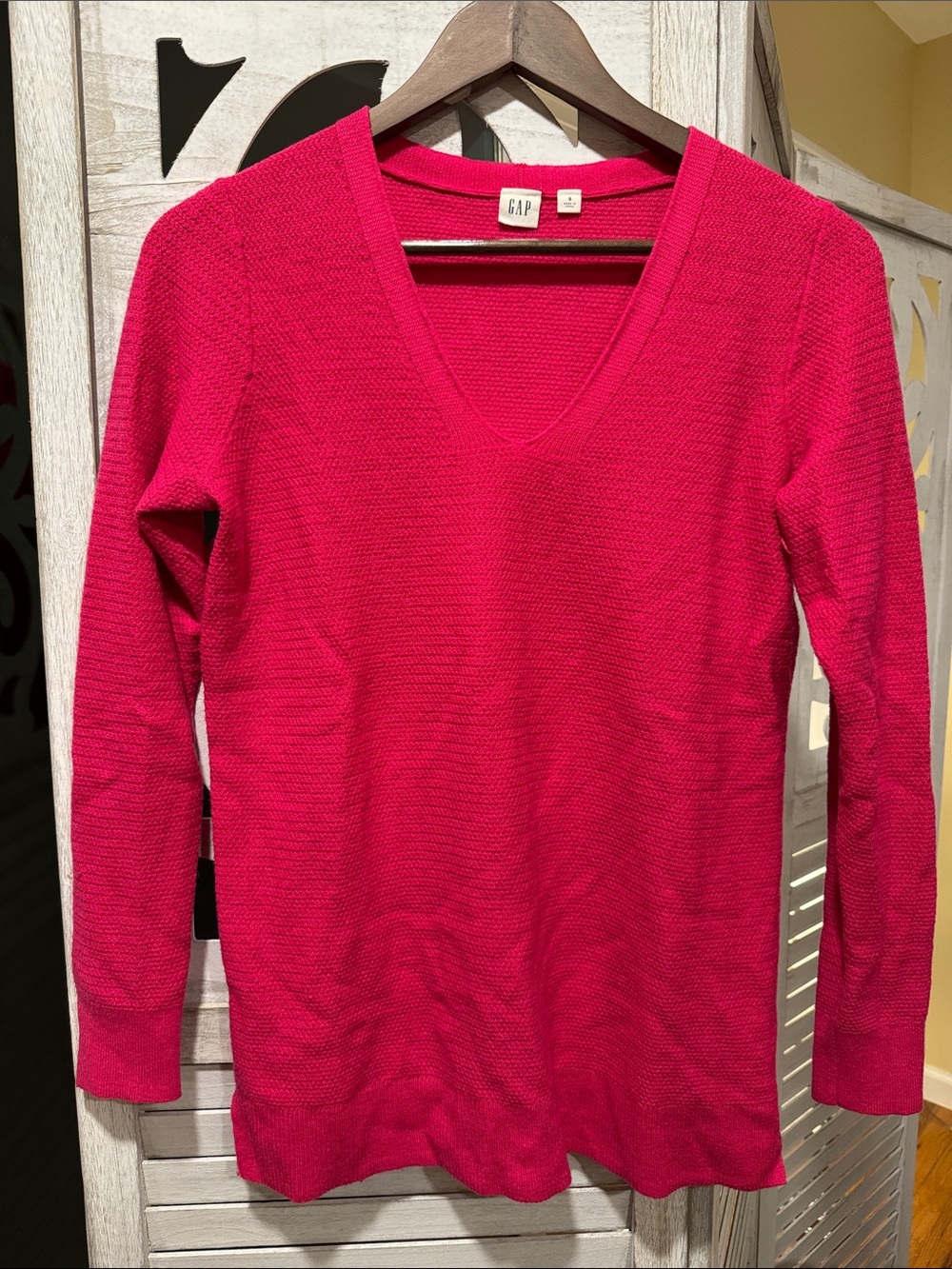 GAP Hot Pink V-Neck Sweater